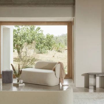 ORU Seat Cushion Stone Melange 34 x 79 cm, recycled felt by Blomus - view 3