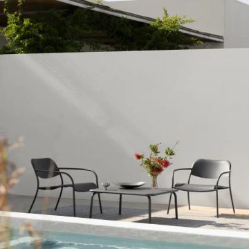 YUA lounge table Granite Gray 80 x 80 cm, grey by Blomus - view 3