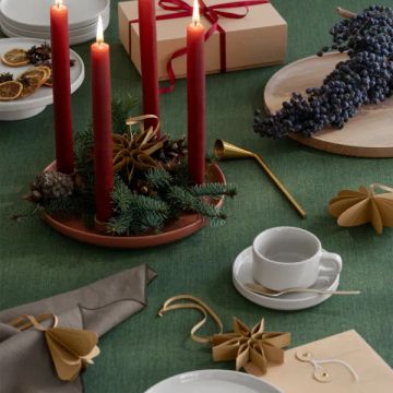 4-Piece Paper Bell KAZARY Tan, sustainable holiday décor by Blomus - view 4