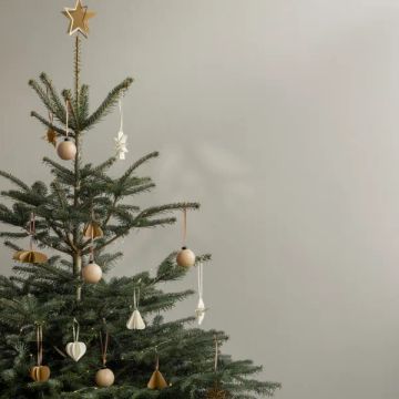 4-Piece Paper Bell KAZARY Tan, sustainable holiday décor by Blomus - view 5