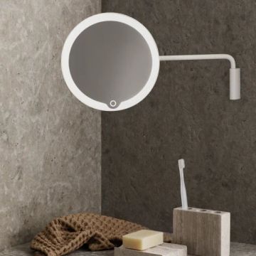 LED Cosmetic Mirror MODO White Wall by Blomus - view 2