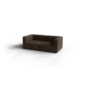 TASI 2-seater sofa combination in espresso with kvadrat moss by Blomus - view 2