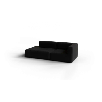 TASI 2-seater sofa, open end left, coal, bouclé by Blomus - view 2