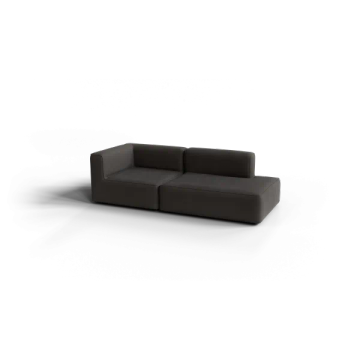 TASI 2-seater sofa, open end right, taupe bouclé by Blomus - view 2