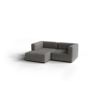 TASI chaise longue, left, in zinc, Pina fabric by Blomus - view 2