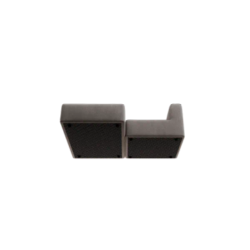 TASI chaise longue, left, in zinc, Pina fabric by Blomus - view 3