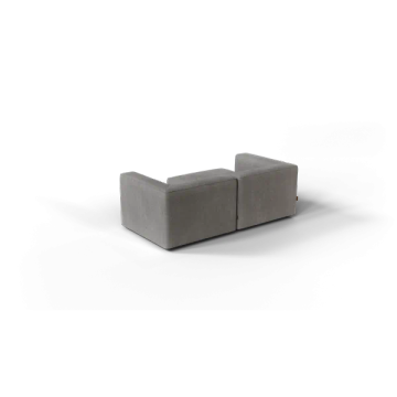 TASI chaise longue, left, in zinc, Pina fabric by Blomus - view 4