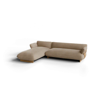 2-seater chaise longue, left side MOCO Shitake, Kvadrat Moss by Blomus - view 2
