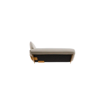 MOCO chaise longue on the right in beige bouclé fabric by Blomus - view 3