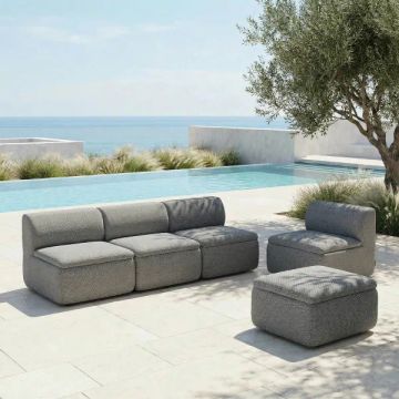 GROVA Stool Module Zinc – flexible for your outdoor lounge by Blomus - view 6