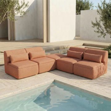 GROVA Stool Module in Amber Brown for the Outdoor Lounge by Blomus - view 6