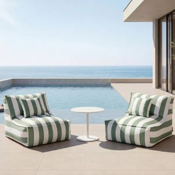 STAY Lounger Chair Lily White/Duck Green by Blomus - view 4
