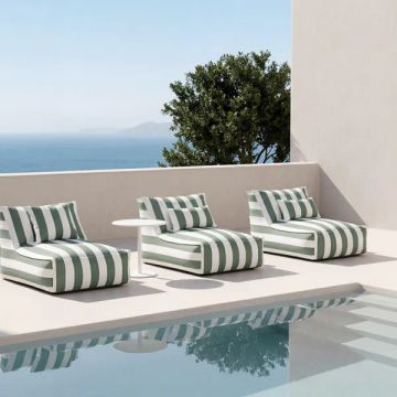 STAY Lounger Chair Lily White/Duck Green by Blomus - view 5