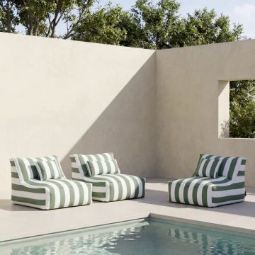 STAY Lounger Chair Lily White/Duck Green by Blomus - view 6