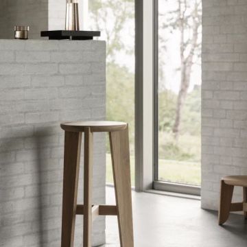ELI oak wood bar stool, 75 cm by Blomus - view 5