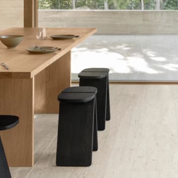 AVIO stool in oak, Black Oak, 23 x 38 cm by Blomus - view 5
