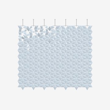 Facet hanging room divider 238 x 207cm in Pale Blue by Bloomming - view 2