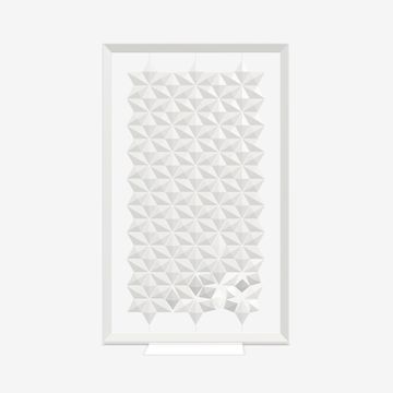 Freestanding room divider Facet 136 x 220cm in White by Bloomming - view 2