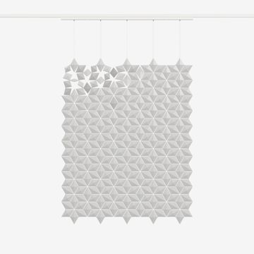 Facet hanging room divider 170 x 217cm with sliding track by Bloomming - view 2