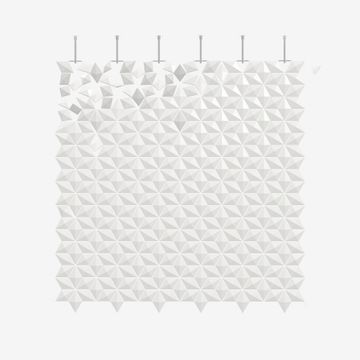 Facet hanging room divider 204 x 207cm in White by Bloomming - view 2