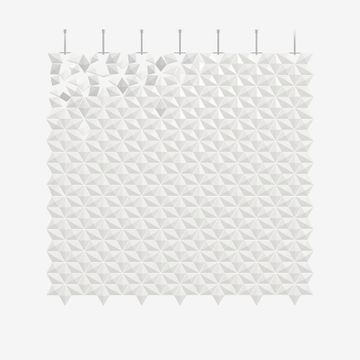 Facet hanging room divider 238 x 226cm in White by Bloomming - view 2