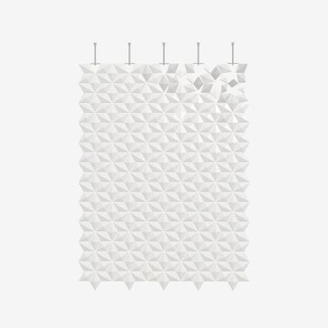 Facet hanging room divider 170 x 226cm in White by Bloomming - view 2