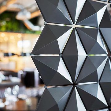 Freestanding room divider Facet 170 x 220cm in Graphite by Bloomming - view 3