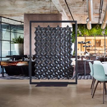 Freestanding room divider Facet 170 x 220cm in Graphite by Bloomming - view 4