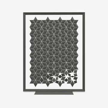 Freestanding room divider Facet 170 x 220cm in Graphite by Bloomming - view 2