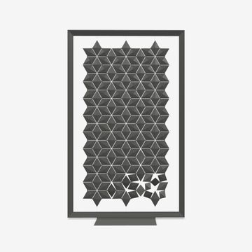 Freestanding room divider Facet 136 x 220cm in Graphite by Bloomming - view 2