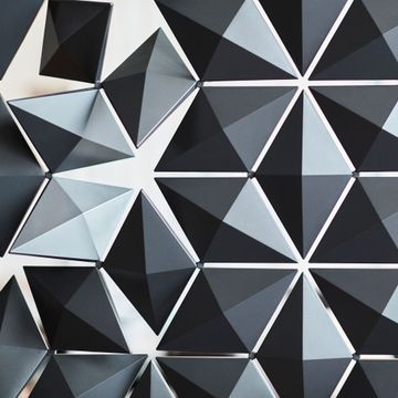 Freestanding room divider Facet 136 x 220cm in Graphite by Bloomming - view 4