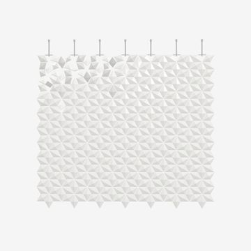 Facet hanging room divider 238 x 207cm in White by Bloomming - view 2