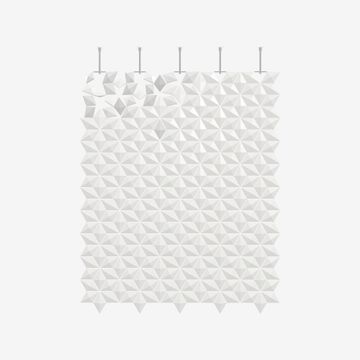 Facet hanging room divider 170 × 207cm in White by Bloomming - view 2