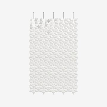 Facet hanging room divider 170 x 265cm in White by Bloomming - view 2