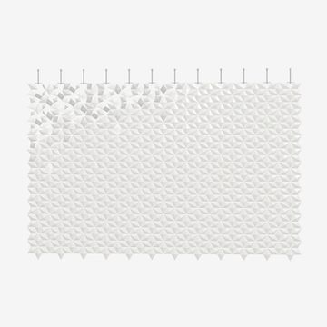 Facet hanging room divider 408 x 265cm in White by Bloomming - view 2
