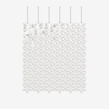 Facet hanging room divider 204 x 226cm in White by Bloomming - view 2