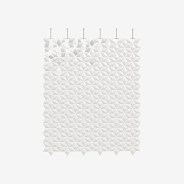 Facet hanging room divider 204 x 246cm in White by Bloomming - view 2