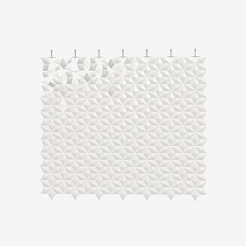 Facet hanging room divider 238 x 207cm in White by Bloomming - view 2