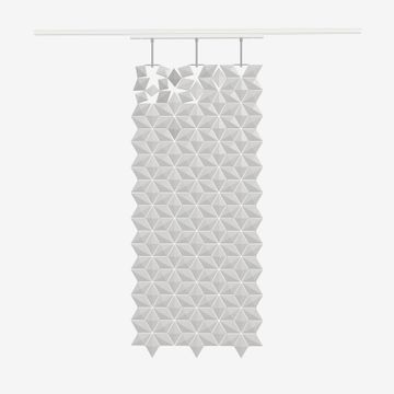 Facet hanging room divider 102 x 226cm with sliding track by Bloomming - view 2