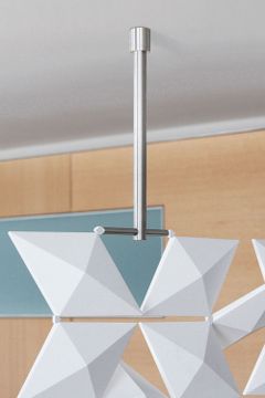 Facet hanging room divider 102 x 187cm in White by Bloomming - view 3