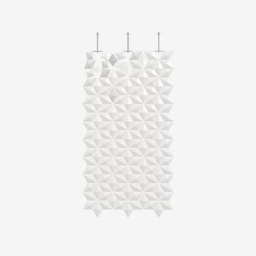 Facet hanging room divider 102 x 187cm in White by Bloomming - view 2