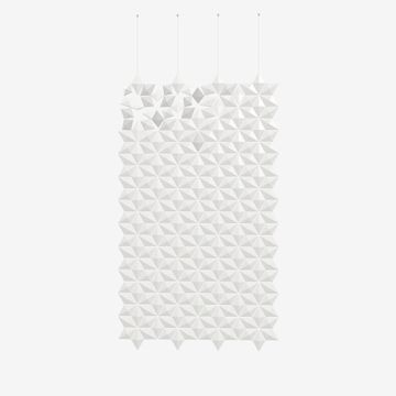 Facet hanging room divider 136 x 236cm in White by Bloomming - view 2