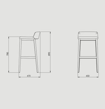 Concord Alto De Madera Stool by Capdell - view 7