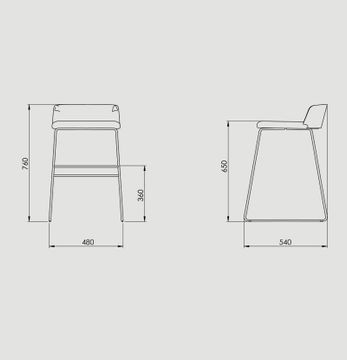 Concord Bajo Stool by Capdell - view 7