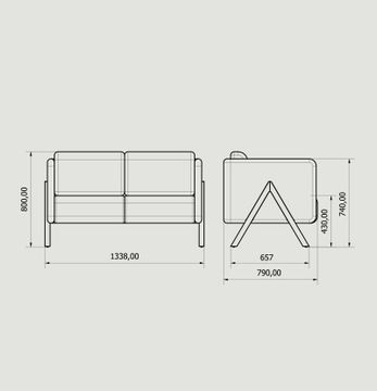 De Dos Plazas Vision Sofa by Capdell - view 2