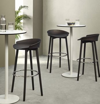 Basic Table Alta Con Base Y Tapa Circular by Capdell - view 2