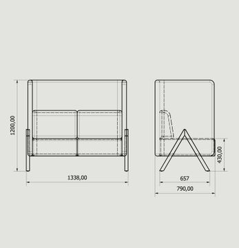 De Dos Plazas Vision Con Trasera Alta Sofa by Capdell - view 3