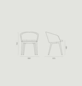 Moon Patas De Madera Armchair by Capdell - view 3