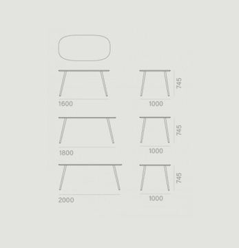 Gazelle Con Tapa Ovalada Table by Capdell - view 3