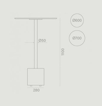 Alta Gus Con Tapa Circular Table by Capdell - view 3